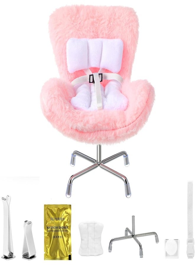 NUJOLI La-bubu Car Seat with Soft Furry Cushion for 10-17cm Dolls, La-bubu Accessories, Car Air Vent Decor, Includes Seat Leg for Desktop Display - Image 1